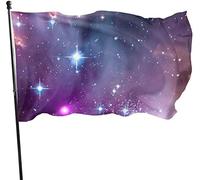 Étoiles célestes saisonnières de nuage et drapeau coloré de jardin de galaxie, drapeau de démonstration 3 x 5 pi décorations pour la maison extérieure
