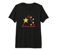 Étoiles Chinoises en Triangle T-Shirt Haut de Gamme