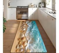 éToiles De Mer Et Coquillages Tapis 60x90 cm OcéAn Et Plage Moquette Antiderapant à Poils Courts Tapis 3D Lavable en Machine Convient aux EntréEs Couloirs et Portes d'Entrée a-840