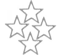 Etoiles de Noël scintillantes argentées, décoration de table paillettes, 120 pièces Ø 4cm