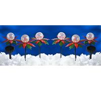 Étoiles de Noël solaires à LED 2x3 avec changement de couleur Décoration de Noël Jardin Balcon