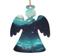 Étoiles de science-fiction - Décorations de Noël en bois imprimées - Convient pour les arbres de Noël et les décorations de fête