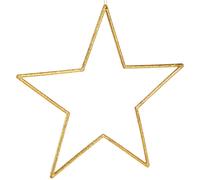 Étoiles décoratives dorées scintillantes 24cm à suspendre - Set de 6 décorations de Noël