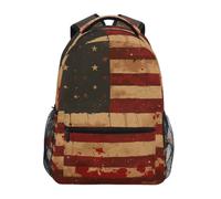 ÉToiles Drapeau AméRicain Vintage Sac à Dos Scolaire pour Filles et Garçons,Sacs pour étudiants élégants