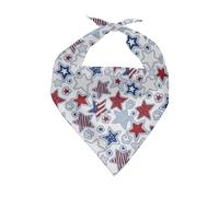 Étoiles du Drapeau Américain, Grand Format, pour La Fête Nationale Américaine du 4 Juillet Triangle pour Chiens Unique Style Serviettes Triangle pour Animaux Lavable Bandanas Chien Chats