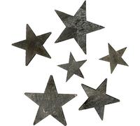 Étoiles en bois Gris Streudeko Noël style campagnard 72 pièces 2,7-5cm