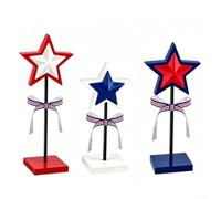 Étoiles en pour bois 4 Juillet, Décoration Patrie 3 Étoiles(A)