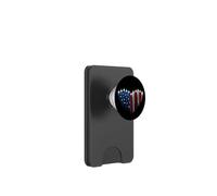 Étoiles et Rayures en Forme de cœur PopSockets PopWallet pour MagSafe