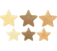 Etoiles floquées Décoration Noël Ø4/5cm 40 pcs jaune brun