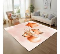 étoiles Geometriques Peintes Tapis de Salon Lavable en Machine 120x170cm Tapis antidérapant Fleur Renard Animal pour l'entrée, la Chambre et la Cuisine