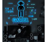 Etoiles Phosphorescentes Plafond manette de jeu Et Etoiles Lumineuses Autocollants Stickers Muraux Enfants Etoile Fluorescente pour Bébé Chambres d'Enfants Fille Garcon Plafond Décoration