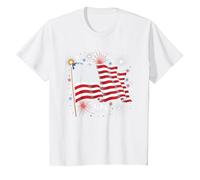 Étoiles, Rayures et cierges Magiques T-Shirt, Enfant, Blanc, 6 Ans