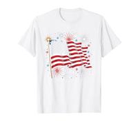 Étoiles, Rayures et cierges Magiques T-Shirt, Homme, Blanc, 6XL