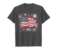 Étoiles, Rayures et cierges Magiques T-Shirt, Homme, Chiné Foncé, 6XL
