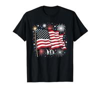Étoiles, Rayures et cierges Magiques T-Shirt, Homme, Noir, 6XL