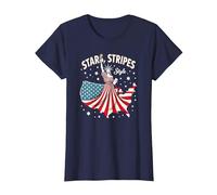 Étoiles, Rayures et icône du Style T-Shirt