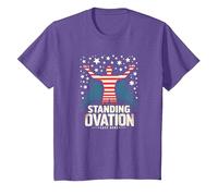 Étoiles, Rayures et Ovation Debout T-Shirt, Enfant, Violet Chiné, 2 Ans