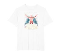 Étoiles, Rayures et Ovation Debout T-Shirt, Homme Grandes Tailles, Blanc, 3X Tall