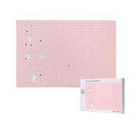 Étoiles Roses et Blanches imprimées,Puzzle Familial en Bois de 1 000 pièces pour Adultes et Adolescents, décoration d'intérieur