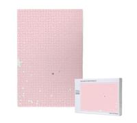 Étoiles Roses et Blanches imprimées,Puzzle Familial en Bois de 1 000 pièces pour Adultes et Adolescents