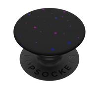 Étoiles Roses et Bleues sur Gris foncé PopSockets PopGrip Adhésif
