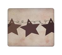 Étoiles Rouillées Marron Vintage Style Campagnard Primitif Tapis De Souris Durable Mouse Pad Antidérapant Mousepad pour Travail Bureau Maison 25X30Cm