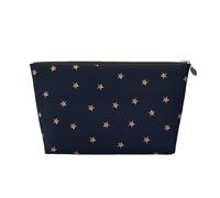 Étoiles Scintillantes Roses Bleu foncé et Or Rose étoilées, Trousse de Maquillage Trousse à cosmétiques Trousse de Toilette de Voyage Portable Pochette de Toilette