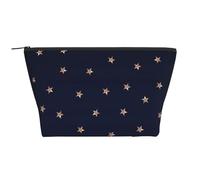 Étoiles Scintillantes Roses Bleu foncé et Or Rose étoilées, Trousse de Toilette Trousse de Maquillage Sac à cosmétiques Trousse de Toilette de Voyage Portable