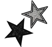 - Étoiles Strass Accessoire Ensemble - Écusson Patch Étoiles Strass Paillette brodé a coudre thermocollant