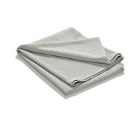 Etol Design Couvre-lit en coton délavé Stripe 180x260 Gris clair