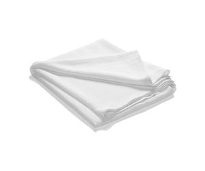 Etol Design Couvre-lit en coton délavé Stripe 260x260 Blanc
