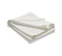 Etol Design Couvre-lit en coton délavé Stripe 260x260 Blanc cassé