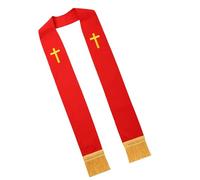 Étole de clergé respirante brodée croisée et décorative pour événements religieux pasteurs broderie étole, D, taille unique