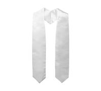Étole de Graduation 59" Honneur Stole pour Graduation Cérémonie de Université, d'honneur Décoration pour Remise de Diplôme, Academic et Choral Echarpe Bapteme (A0a2-White, One Size)