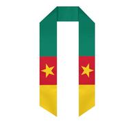 Étole de remise de diplôme aux couleurs du drapeau du Cameroun, châle de remise de diplôme léger et double face