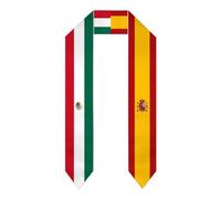 Étole de remise de diplôme aux couleurs du Mexique, de l'Espagne et du drapeau espagnol, châle, écharpe ou ceinture pour étudiant international, promotion 2025, décoration, cadeau de fin d'études,