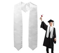 Étole de remise de diplôme blanche pour adulte, unisexe, 160 cm, écharpe académique en satin pour l'école, l'église, les cérémonies, les événements religieux, l'étole de prêtre, les essoires de
