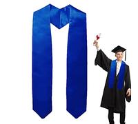 Étole de remise de diplôme bleue pour adulte unisexe, 160 cm, écharpe académique en satin pour l'école, l'église, la cérémonie, les événements religieux, l'étole de prêtre, accessoire de remise de