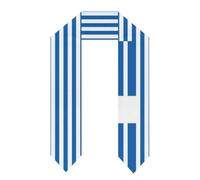 Étole De Remise De Diplôme De 180 Cm Pour Adultes Imprimée Du Drapeau De La République Hellénique Unisexe Pour Cérémonie Scolaire Ou Religieuse Cadeau De Fin D'Études