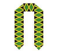 Étole De Remise De Diplôme De 180 Cm Pour Adultes Ornée Du Drapeau Jamaïcain Unisexe Pour Cérémonie Scolaire Ou Religieuse Cadeau De Fin D'Études