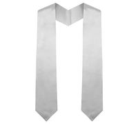 Étole de remise de diplôme de 75 cm pour académique, étole d'honneur en satin, étole de remise de diplôme, étole de remise des diplômes pour adultes, unisexe, écharpe académique en satin, bleu, Argent