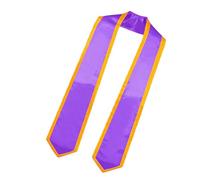 Étole de remise de diplôme - Étole unie tendance pour diplômé étudiant, écharpe souple unie pour adulte pour universités, Violet et or., Refer to description