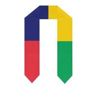 Étole De Remise De Diplôme Originale Aux Couleurs Du Drapeau De La République De Maurice Pour Adultes Écharpe Et Châle D'Honneur Cadeau De Fin D'Études Pour Étudiants Internationaux (Unisexe)