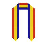 Étole De Remise De Diplôme Originale Aux Couleurs Du Drapeau Roumain Pour Adultes Écharpe Châle Cadeau De Fin D'Études Pour Étudiants Internationaux (Unisexe)