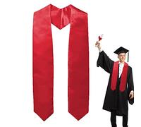 Étole de remise de diplôme rouge pour adulte, unisexe, 160 cm, écharpe académique en satin pour l'école, l'église, les cérémonies, les événements religieux, l'étole de prêtre, les essoires de