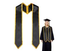 Étole de remise de diplôme unie, étole de remise de diplôme pour étudiant,Élégant adulte plaine étole confortable graduation châle étole - Étole de remise de diplôme douce et colorée, ceinture en sati