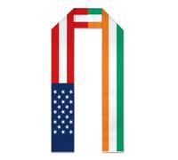 Étole de remise de diplômes avec drapeau ivoirien, écharpe décorative, châle de fin d'études pour étudiants internationaux (Amérique, Côte d'Ivoire, etc.)