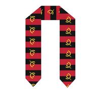 Étole De Remise De Diplômes Pour Adultes - Écharpe De Félicitations Originale Imprimée Du Drapeau De La République D'Angola - Cadeau De Fin D'Études Pour Homme Femme Ou Unisexe