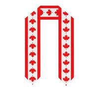 Étole D'Honneur De Remise De Diplômes Style Classique Avec Bordure Unisexe Pour Adulte Clergé Chorale Pour Cérémonie Scolaire Ou Religieuse Imprimé Drapeau Canadien Cadeau De Fin D'Études