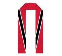 Étole/écharpe/foulard de remise de diplômes aux couleurs du drapeau de Trinité-et-Tobago (Tobagoan), double face, pour étudiants internationaux, décoration et événements, hommes et femmes, longueur 18
